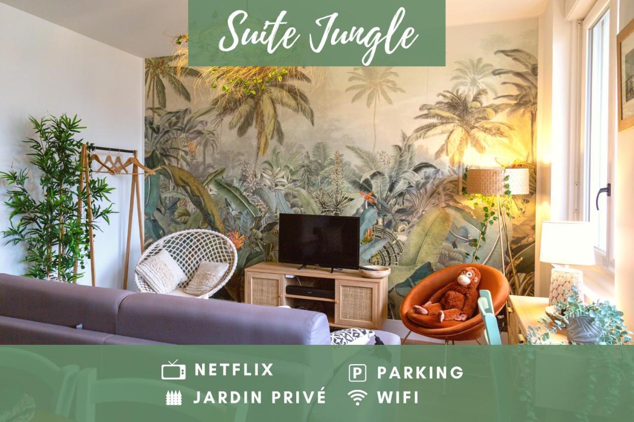 Suite Jungle - Jardin, Netflix Et Parking - Le Manoir Aux Pommes Orbec Екстериор снимка