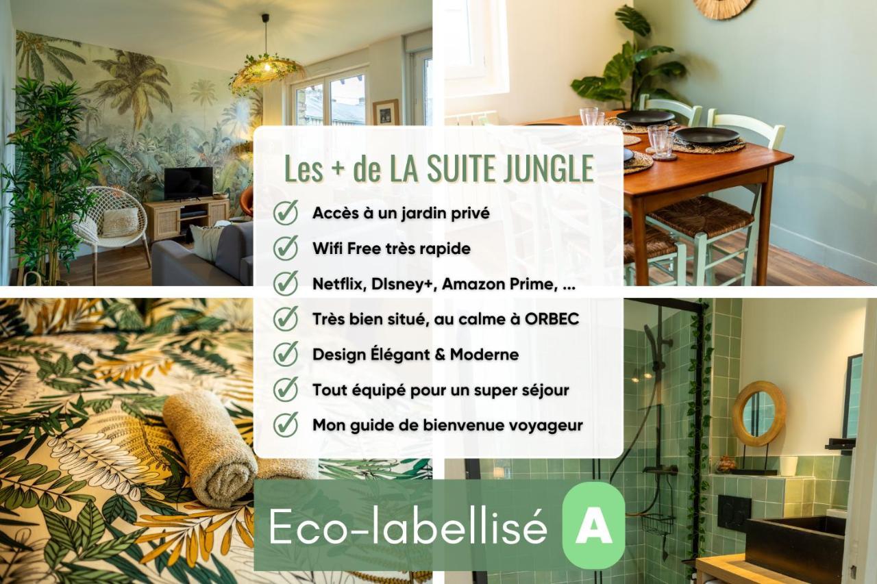 Suite Jungle - Jardin, Netflix Et Parking - Le Manoir Aux Pommes Orbec Екстериор снимка